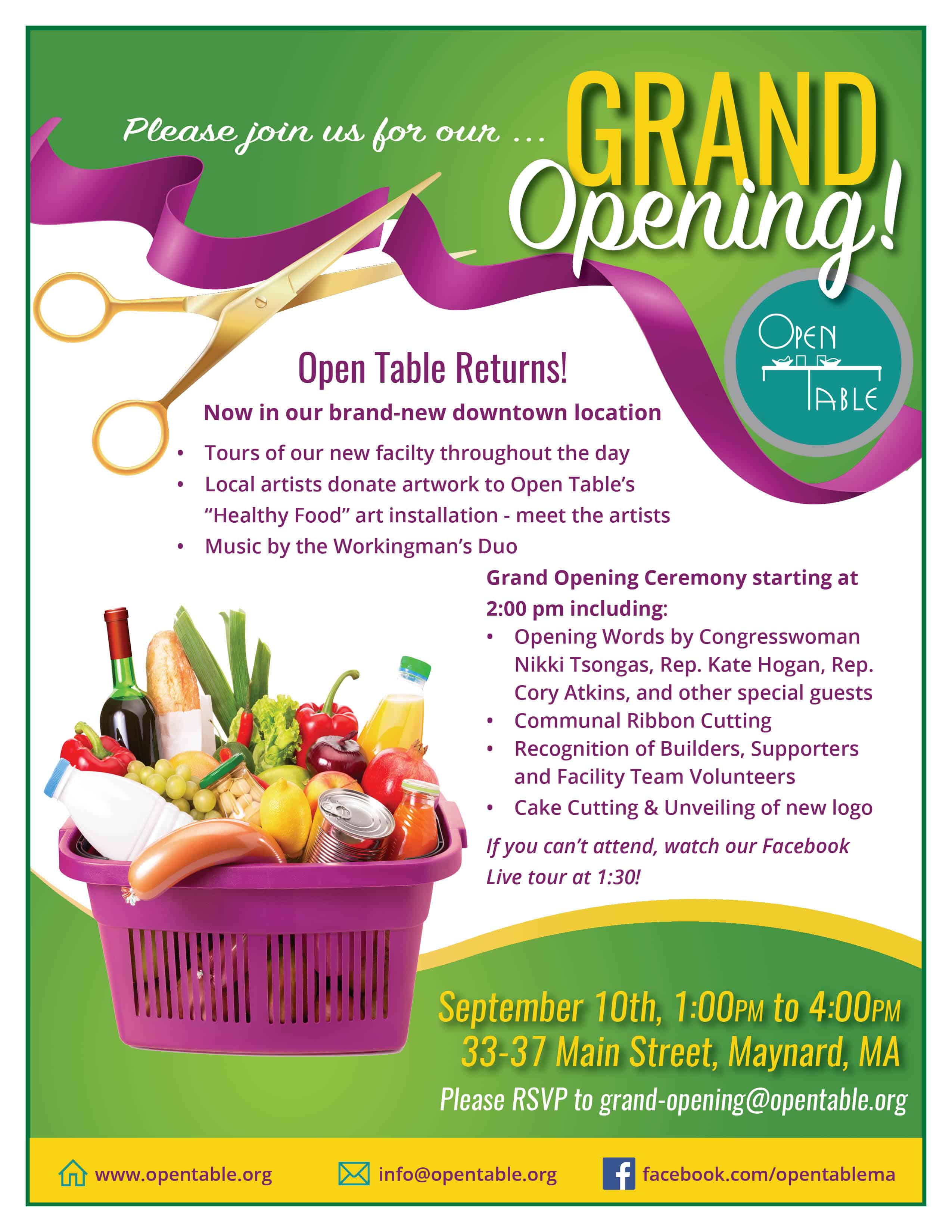 Join us for our Grand Opening – September 10th! – Open Table
