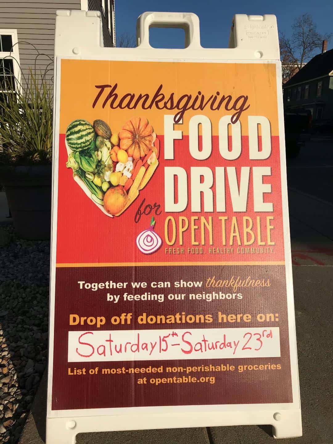 Thanksgiving Food Drive Open Table