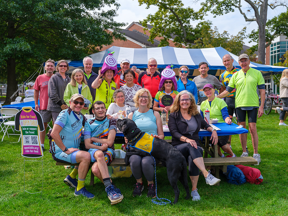 Open Table's 2021 Ride for Food Team gathering at the Ride 10-3-21