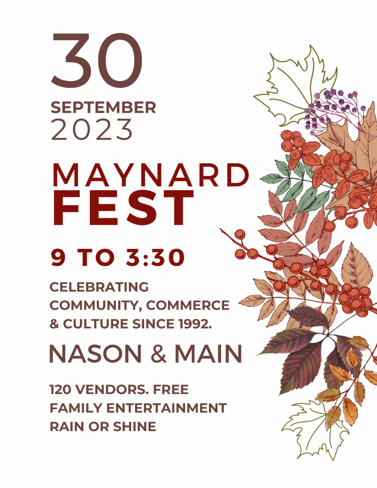 Maynard Fest 2023 flyer