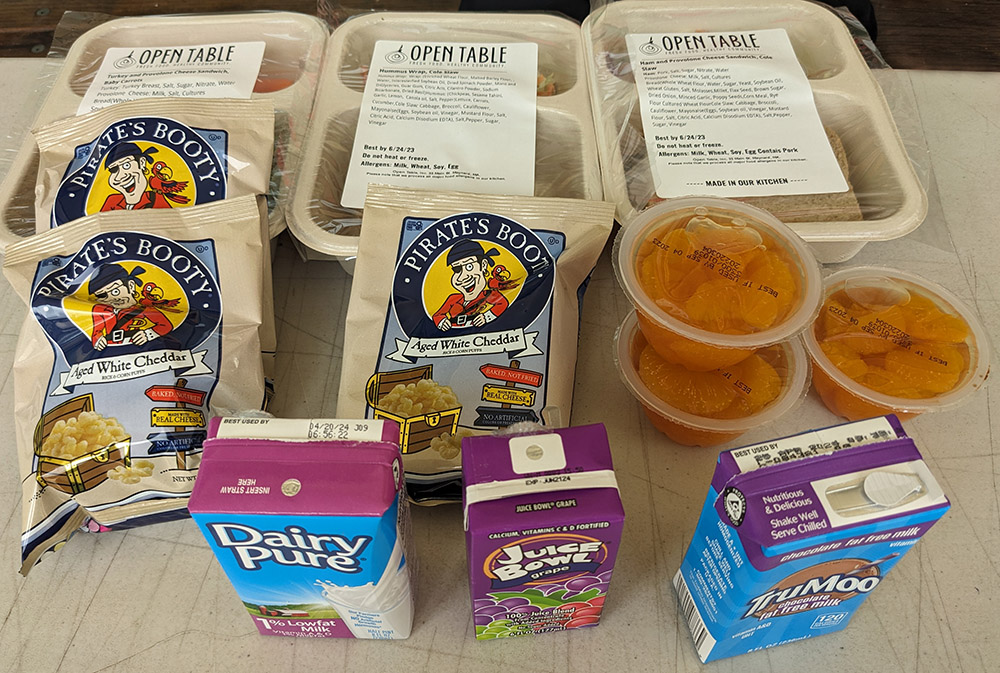 Fuel Up For Summer sample lunch and snack pack