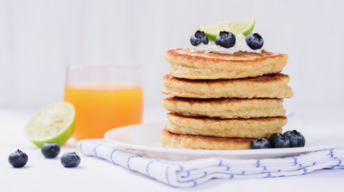 Blueberry Oatmeal Pancakes