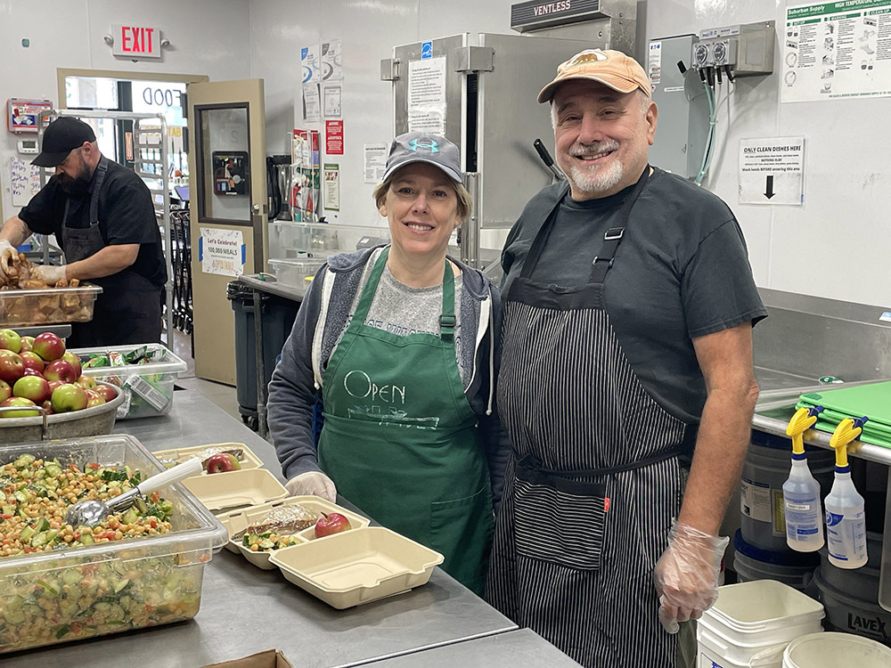 Julie Klinger and Thomas Marshall, Open Table volunteers