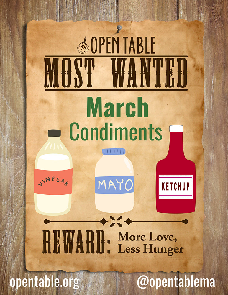 March 2024 items most wanted in the Open Table pantry