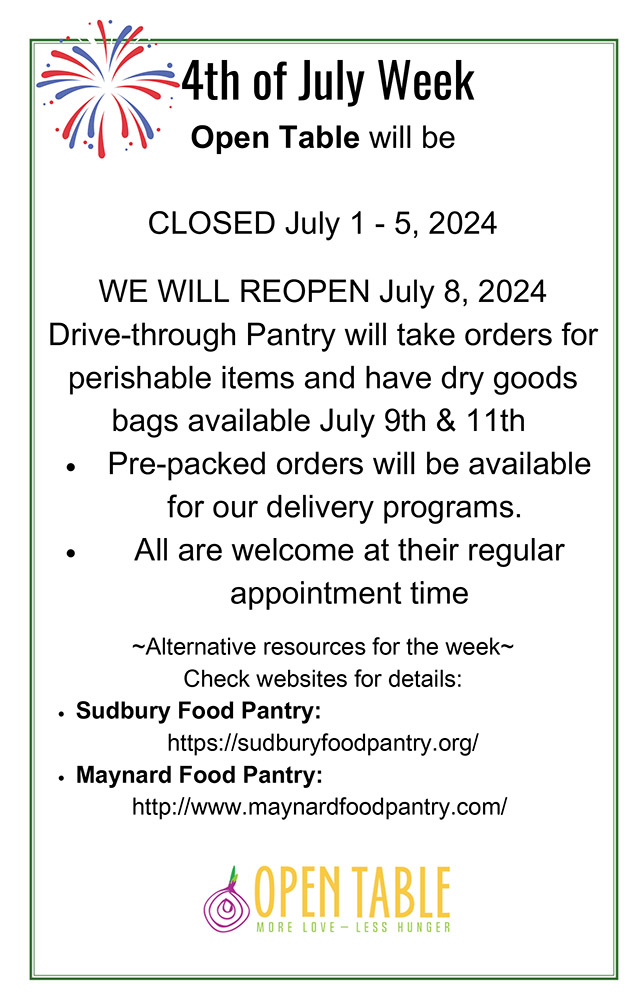 4th Of July 2024 Change in service flyer