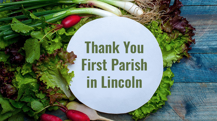 Thank You First Parish In Lincoln
