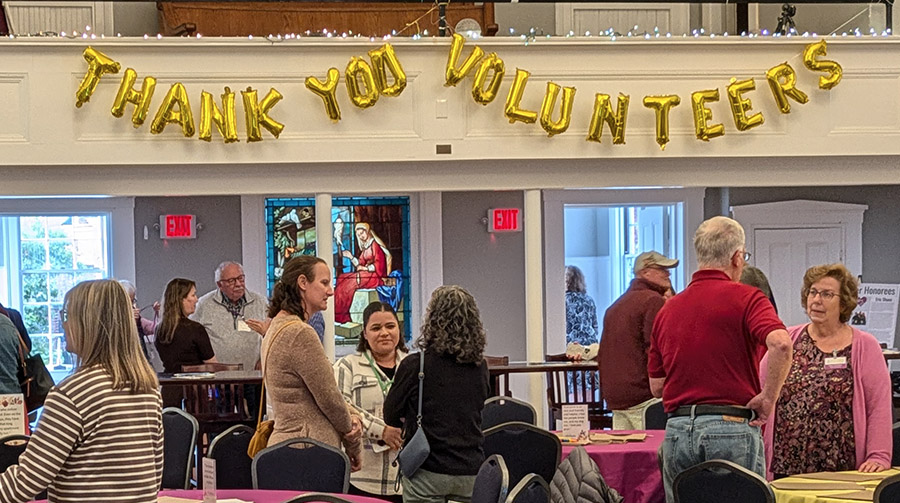 Annual Meeting balloons thanking volunteers