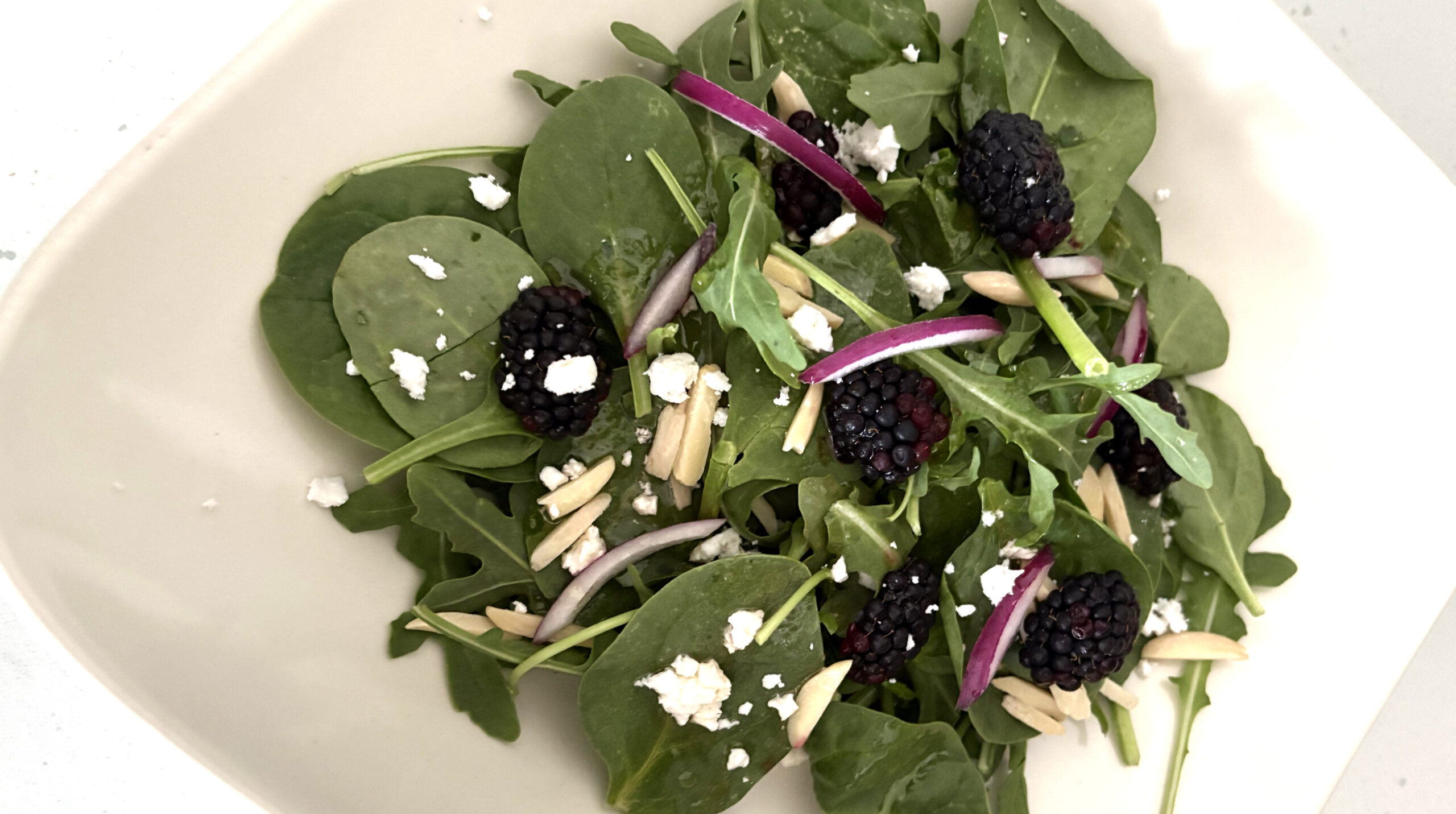 Spinach Salad with Blackberries