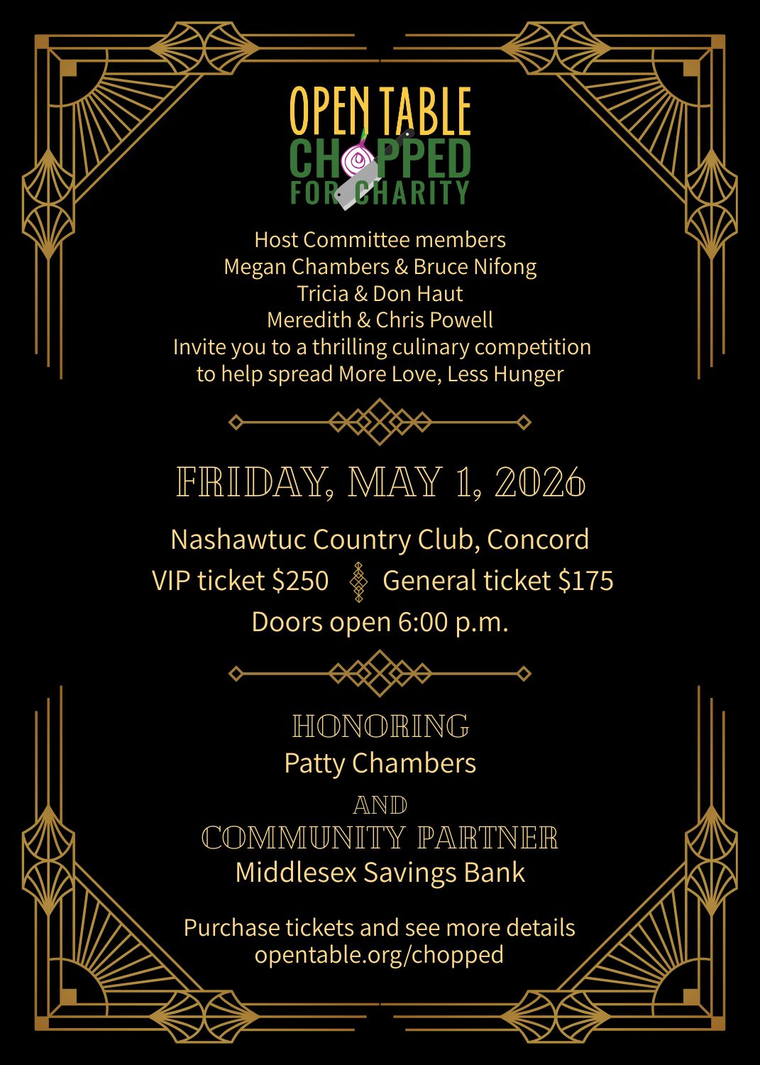 Chopped for Charity 2026 Invitation